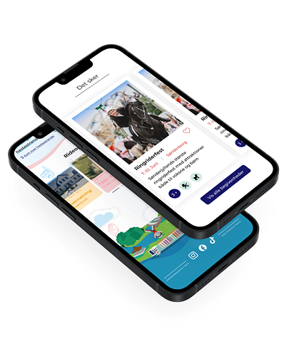project mockup on 2 phones